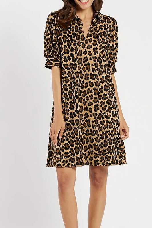 Casual Leopard Print Dress